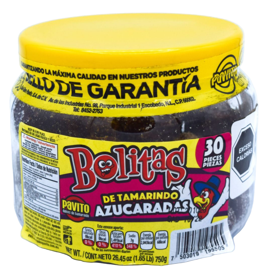 BOLITAS DE DULCE DE TAMARINDO CON AZUCAR