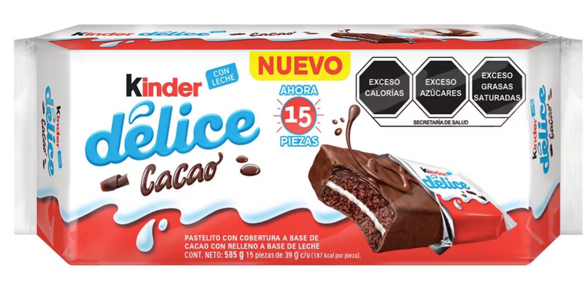 KINDER DELICE CACAO (15PZAS)