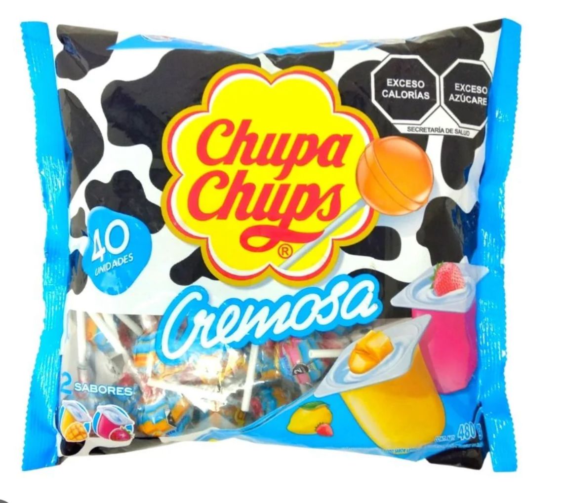 CHUPA CHUPS CREMOSA SABOR VAINILLA CHOCOLATE (40PCS)