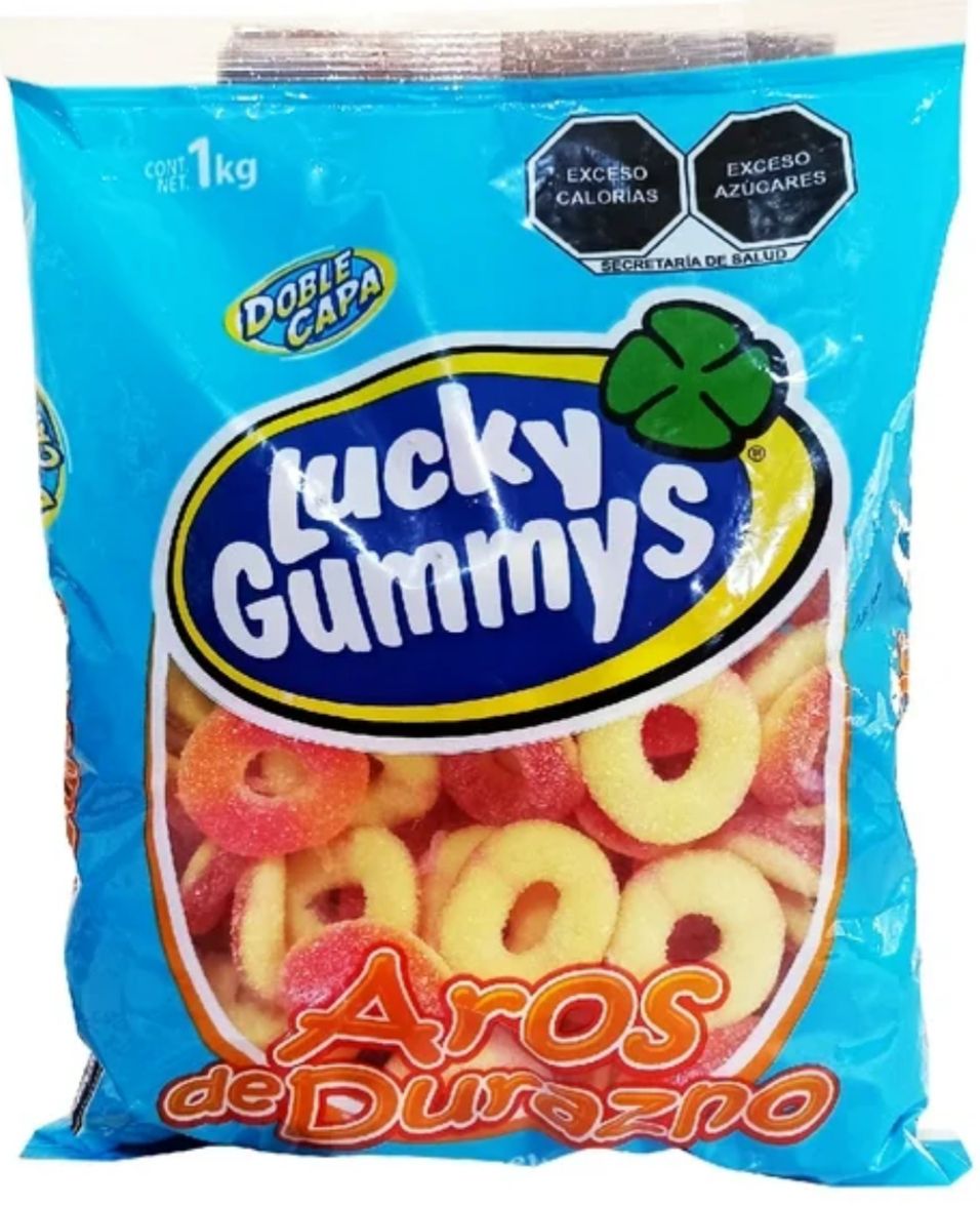 LUCKY GUMMYS AROS DE DURAZNO (1KILO)