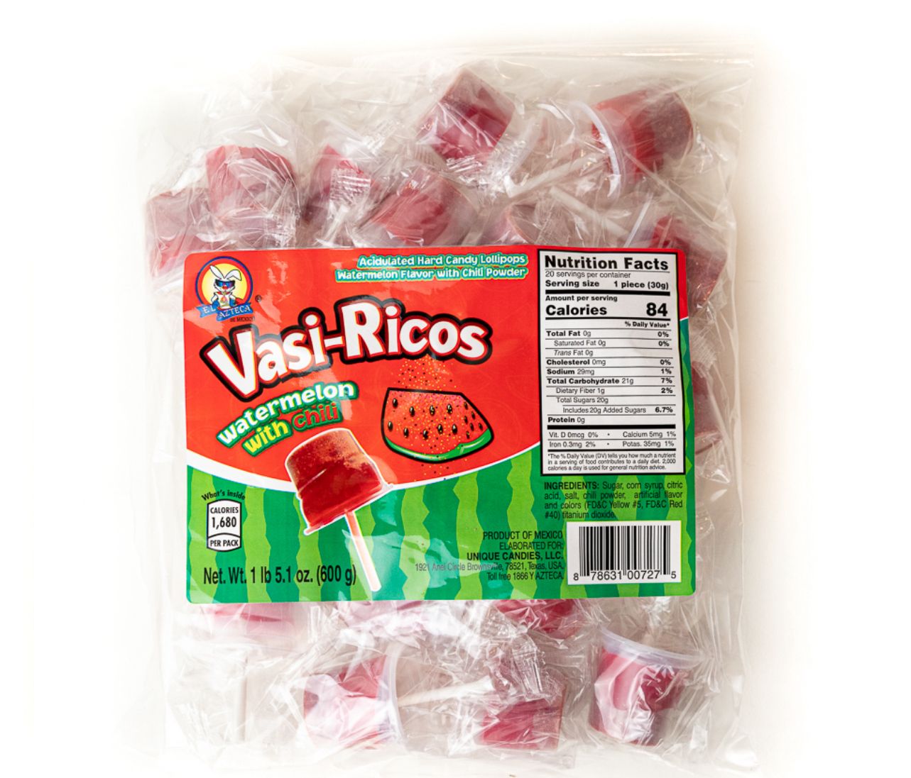 VASI-RICOS CHAMOY  (20PCS).