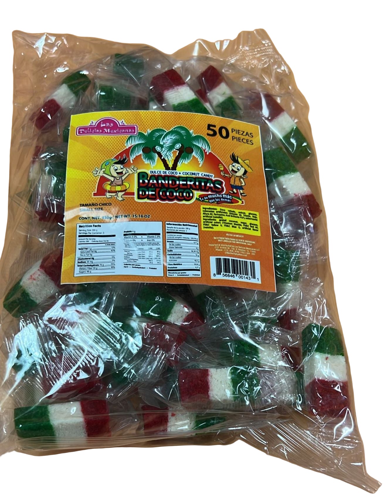 BANDERITAS DE COCO (50PCS)